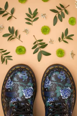 1460 Pascal Backhand Mystic Garden Bloemenlaarzen In Zwart