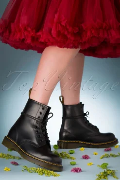 1460 Smooth Enkellaarzen In Zwart