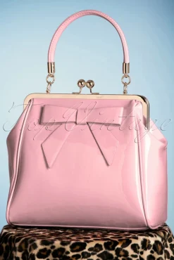 Amerikaanse Vintage Patenttas In Roze