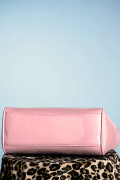 Amerikaanse Vintage Patenttas In Roze