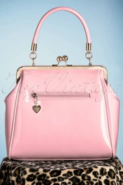 Amerikaanse Vintage Patenttas In Roze