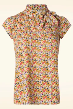 Anna Lima Flower Top In Multi