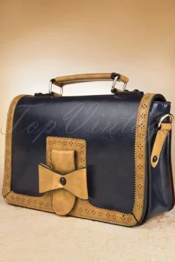 Antieke Messenger Bag In Blauw