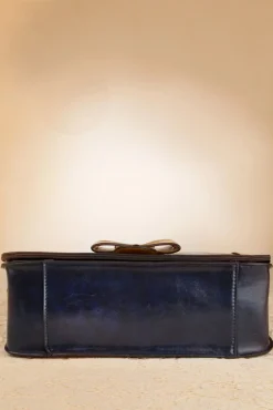 Antieke Messenger Bag In Blauw