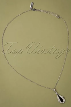 Art Deco Ketting In Zwart
