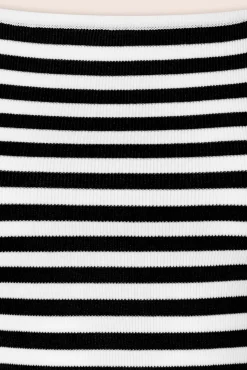Audrey Gestreepte Top In Zwart