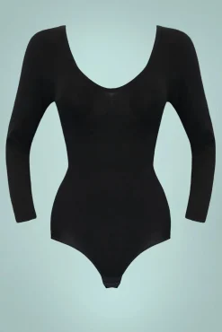 Bamboe Bodysuit In Zwart