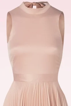 Bella Geplooide Maxi Jurk In Blush Pink