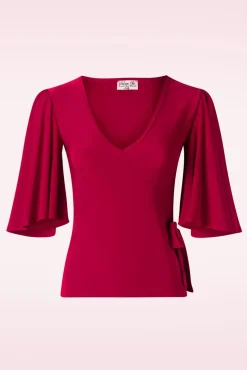 Belle Slinky Top In Rood