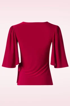 Belle Slinky Top In Rood
