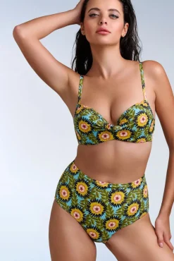 Bellini Flower Balconette Bikini Top In Multi