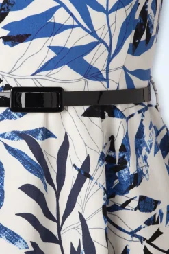 Blue Leaf Swingjurk In Wit