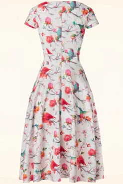 Blythe Birds Swing Jurk In Wit