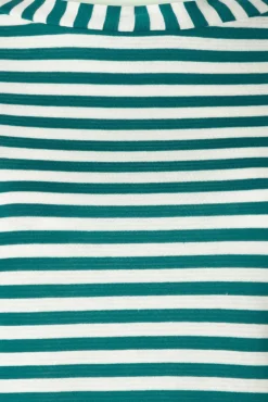 Boatneck Top Chopito Stripe In Ponderosa Groen