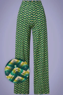 Border Palazzo Brazza Broek In Jaspisgroen