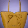Bow Front Geschulpte Shopper Tas Mosterd Geel