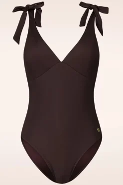 Bow Rib Badpak In Chocolade