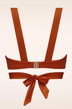 Cache Coeur Push Up Bikini Top In Roest Oranje