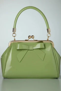 California Nights Lak Handtas In Bleekgroen