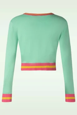 Candy Patch Cardigan In Mint