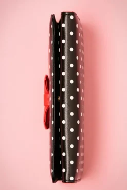 Carla Bow Polka Portemonnee In Zwart En Rood