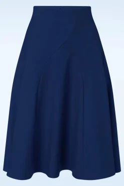 Carol Classic Panel Rok In Marineblauw