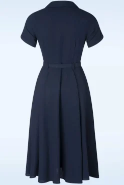 Caterina Swing Jurk In Marineblauw