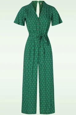 Charming Steps Jumpsuit In Lively Cute Flower