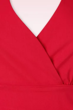 Cher Halter Pencil Jurk In Rood