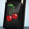 Cherry Pie Crossbody Telefoontasje In Zwart