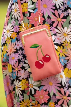 Cherry Pie Crossbody Telefoontasje In Koraalroze