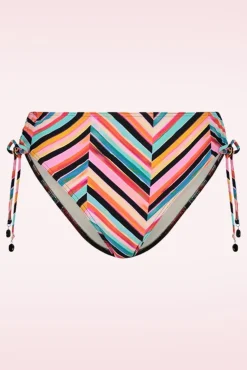 Chevron Chic High Waist Bikini Broekje In Multi