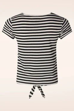 Chopito Stripe Knot T-Shirt In Zwart