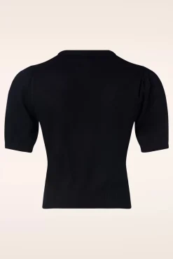 Chris Love Struck Gebreide Top In Zwart