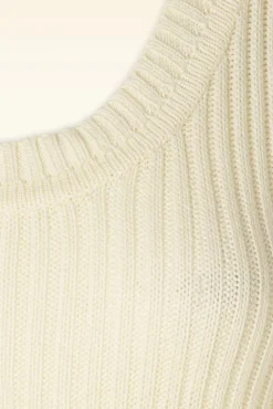 Cleo Gebreide Jurk In Gebroken Wit