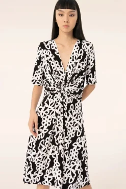 Colette Geknoopte Jurk In Zwart