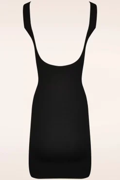 Comfort Kanten Jurk In Zwart