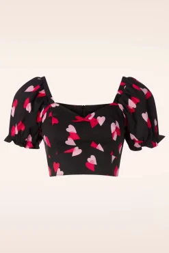 Confetti Crop Top In Zwart