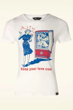 Cool Love T-Shirt In Gebroken Wit