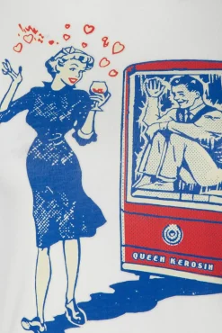 Cool Love T-Shirt In Gebroken Wit