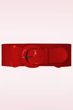 Corinne Elastische Riem In Rood