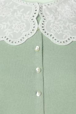 Cutie Cardigan In Seafoam Groen
