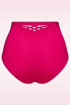 Dame De Paris High Waist Slip In Azalea Rood