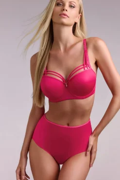 Dame De Paris High Waist Slip In Azalea Rood