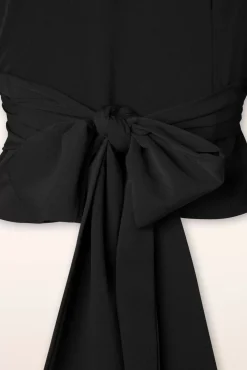 Darla Overslag Blouse In Zwart