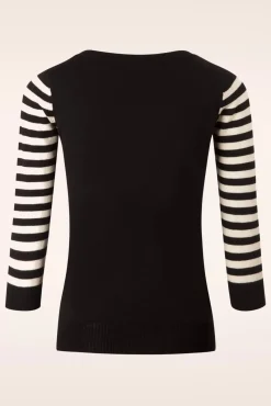 Debbie Cat Gestreepte Trui In Zwart