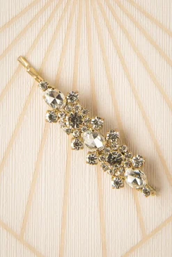 Deco Crystal Stone Haarspeld In Goud