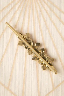 Deco Crystal Stone Haarspeld In Goud