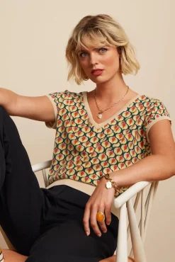 Deep V Top Indy In Creme