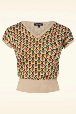 Deep V Top Indy In Creme